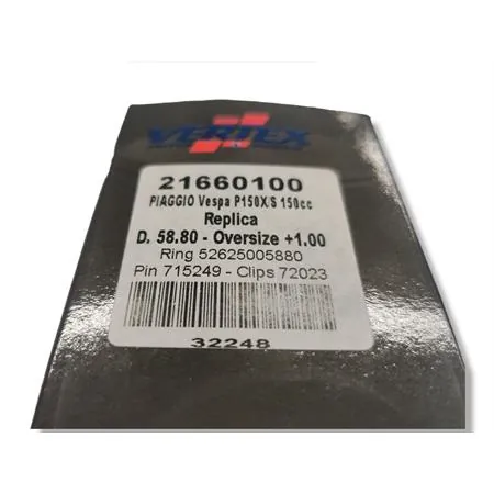 21660100 Pistone Vespa PX150e diametro 58.80 mm (Vertex)