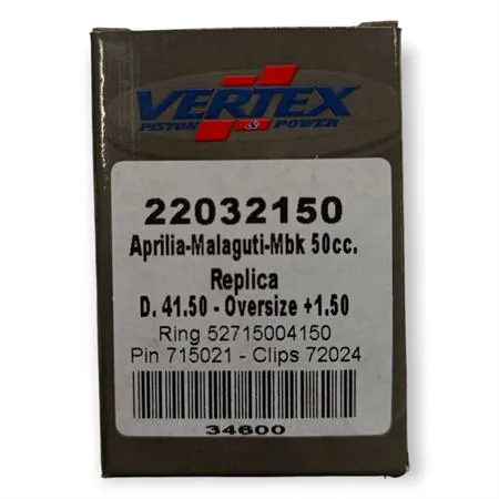 22032150 Pistone diametro 41.50 Minarelli 2 fasce (Vertex)