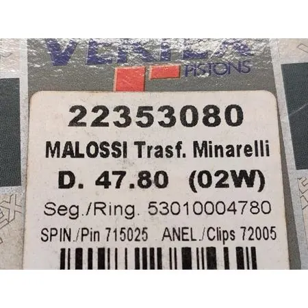 22353080 Pistone Vertex monofascia per Malossi ghisa