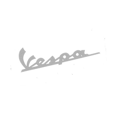 Adesivo scritta Vespa di colore argento per Vespa 50-125-150-180 (LV2), ricambio 60008715