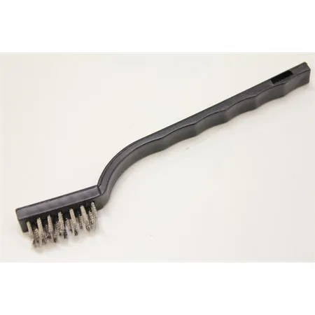 60017526 Spazzola pulisci candela con fili in acciaio e pratico manico in plastica di colore nerocon sagomatura per le dita (LV2)