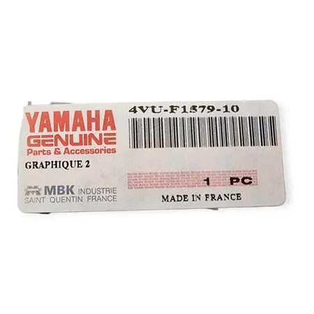 4VUF15791000 Adesivo originale Yamaha per carena posteriore Mbk Booster Spirit prodotti dal 1996 fino al 1998 di colore blu e amaranto metallizzato