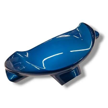 Coperchio copri manubrio superiore anteriore originale di colore blu acquamarina metallizzato per scooter Mbk Ovetto e Yamaha Neo's 50 e 100 cc 2 tempi prodotti fino al 2001, ricambio 5ADF614300P6