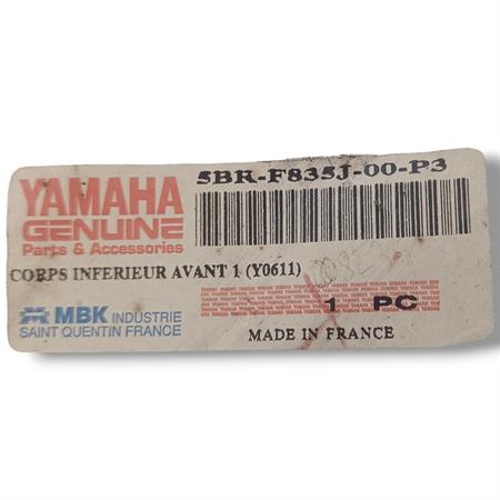 Carena inferiore scudo anteriore Mbk Yamaha di colore giallo metallizzato per scooter Mbk Nitro 50 cc 2 tempi prodotti dal 1997 in poi, ricambio 5BRF835J00P3