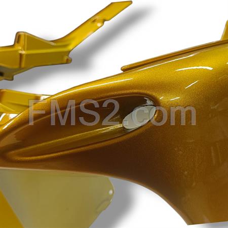 Carena inferiore scudo anteriore Mbk Yamaha di colore giallo metallizzato per scooter Mbk Nitro 50 cc 2 tempi prodotti dal 1997 in poi, ricambio 5BRF835J00P3