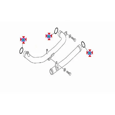 O-ring tenuta tubi raffreddamento pompa acqua Yahama T-Max 500 e T-Max 530, ricambio 932102119000